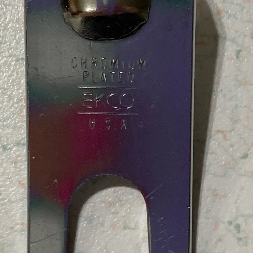 Vintage EKCO Chromium Plated USA Serving Meat Fork 12.5
